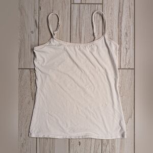PACT Organic Cotton White Spaghetti Strap Tank Top